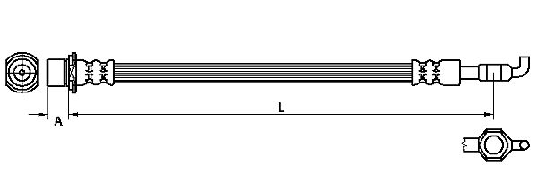 METZGER AUTOTEILE Bremseslange 4110971 for TOYOTA