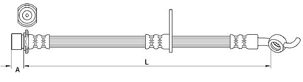 METZGER AUTOTEILE Bremseslange 4110986 for TOYOTA