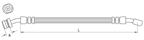 METZGER AUTOTEILE Bremseslange 4111029 for HYUNDAI