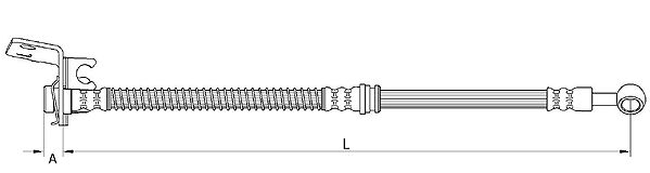 METZGER AUTOTEILE Bremseslange 4111048 for HYUNDAI