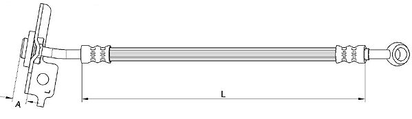METZGER AUTOTEILE Bremseslange 4111054 for HYUNDAI