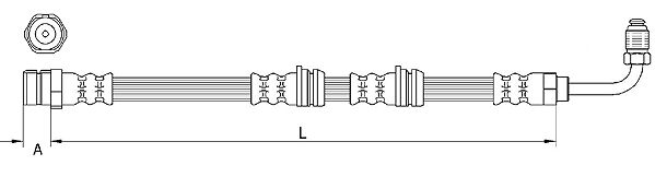 METZGER AUTOTEILE Bremseslange 4111087 for AUDI
