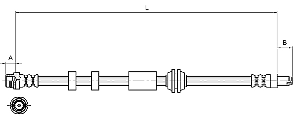 METZGER AUTOTEILE Bremseslange 4111216 højre foraksel for VOLVO