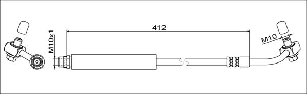 METZGER AUTOTEILE Bremseslange 4111348 Bagaksel venstre for VAUXHALL GENERAL MOTORS OPEL