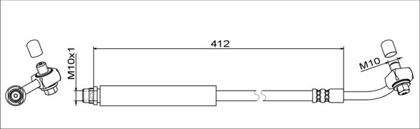 METZGER AUTOTEILE Bremseslange 4111356 Bagaksel højre for VAUXHALL GENERAL MOTORS OPEL