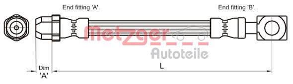 METZGER AUTOTEILE Bremseslange 4111436 for MINI