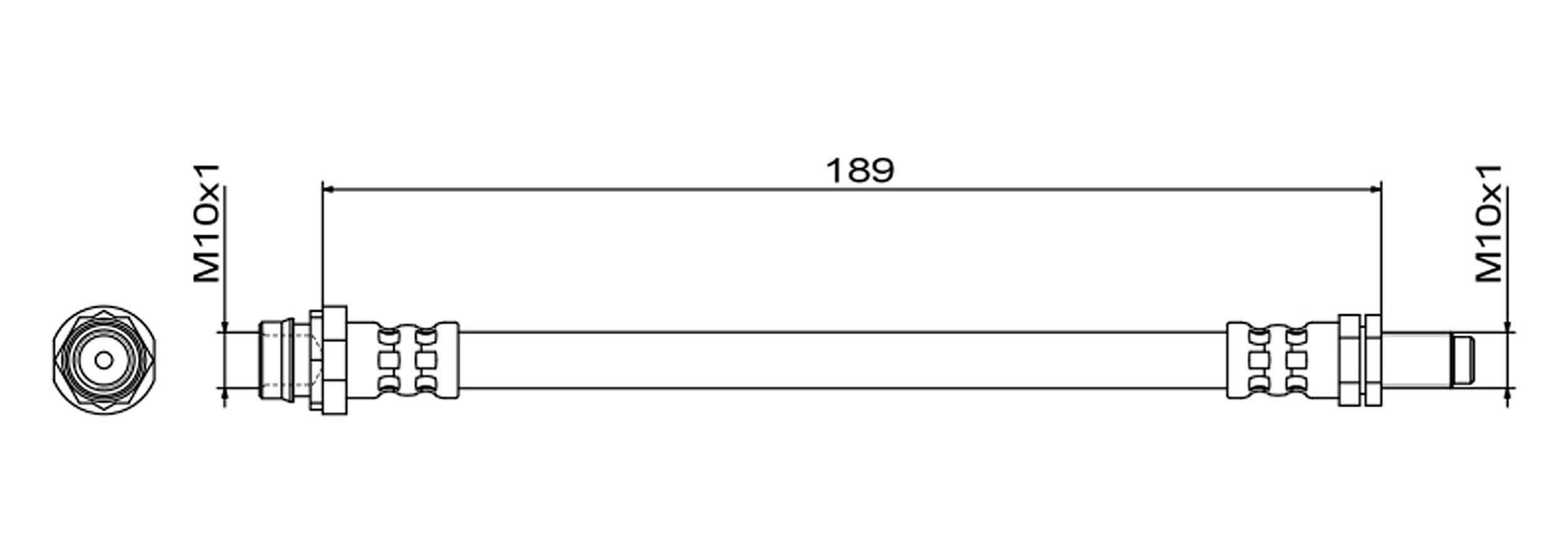 METZGER AUTOTEILE Bremseslange 4111467 Bagaksel højre for VOLVO