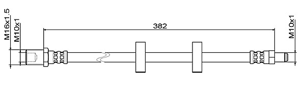 METZGER AUTOTEILE Bremseslange 4111487 på indersiden for IVECO