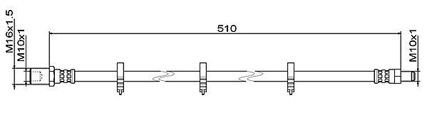 METZGER AUTOTEILE Bremseslange 4111486 for IVECO