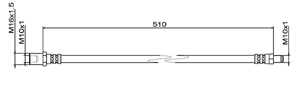METZGER AUTOTEILE Bremseslange 4111494 højre foraksel for IVECO