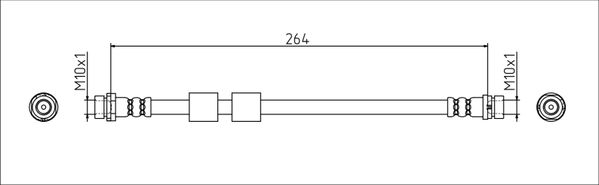 METZGER AUTOTEILE Bremseslange 4111544 Bagaksel højre for FORD