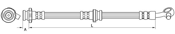 METZGER AUTOTEILE Bremseslange 4111546 venstre foraksel for NISSAN