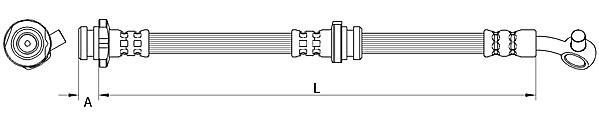 METZGER AUTOTEILE Bremseslange 4111547 højre foraksel for NISSAN
