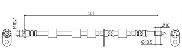 METZGER AUTOTEILE Bremseslange 4111556 venstre foraksel for FORD