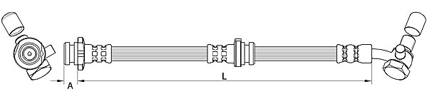 METZGER AUTOTEILE Bremseslange 4111581 højre foraksel for RENAULT