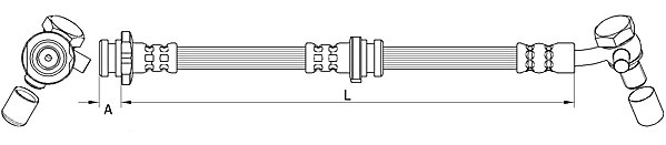 METZGER AUTOTEILE Bremseslange 4111582 venstre foraksel for RENAULT