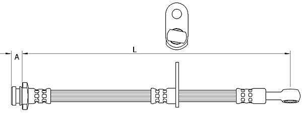 METZGER AUTOTEILE Bremseslange 4111592 højre foraksel for SUZUKI