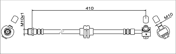 METZGER AUTOTEILE Bremseslange 4111608 højre foraksel for OPEL GENERAL MOTORS