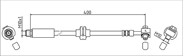 METZGER AUTOTEILE Bremseslange 4111623 venstre foraksel for OPEL GENERAL MOTORS