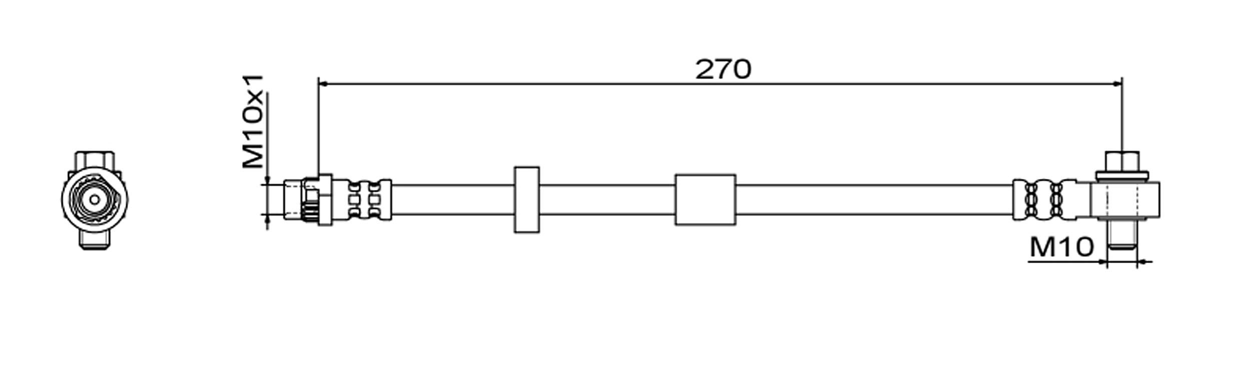 METZGER AUTOTEILE Bremseslange 4111579 Bagaksel højre for VOLVO