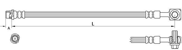 METZGER AUTOTEILE Bremseslange 4111625 højre foraksel for OPEL GENERAL MOTORS