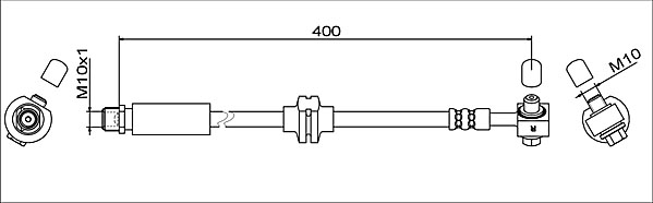 METZGER AUTOTEILE Bremseslange 4111622 højre foraksel for OPEL GENERAL MOTORS