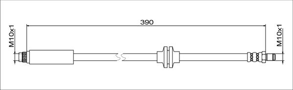 METZGER AUTOTEILE Bremseslange 4111627 højre foraksel for CHEVROLET