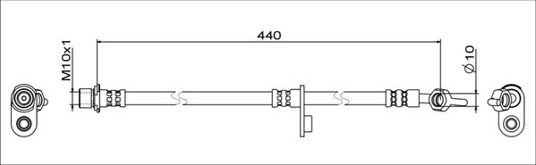 METZGER AUTOTEILE Bremseslange 4111649 Bagaksel venstre for TOYOTA