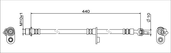 METZGER AUTOTEILE Bremseslange 4111650 Bagaksel højre for TOYOTA