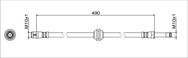 METZGER AUTOTEILE Bremseslange 4111781 højre foraksel for MERCEDES-BENZ