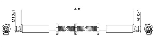 METZGER AUTOTEILE Bremseslange 4111748 højre foraksel for LAND ROVER