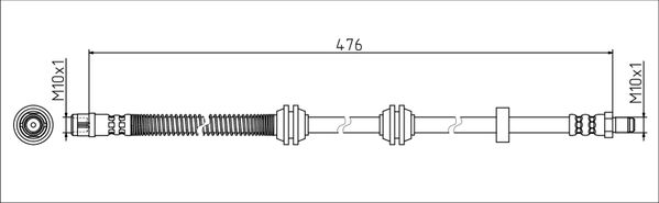 METZGER AUTOTEILE Bremseslange 4111788 Bagaksel højre for MERCEDES-BENZ