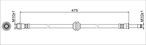 METZGER AUTOTEILE Bremseslange 4111773 højre foraksel for MERCEDES-BENZ