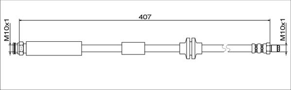 METZGER AUTOTEILE Bremseslange 4111801 højre foraksel for FIAT