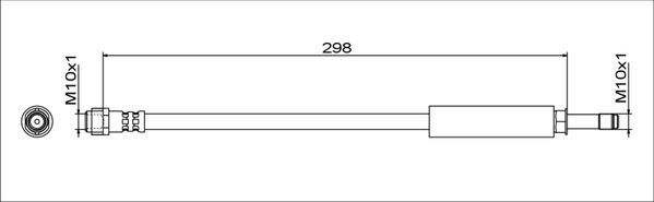 METZGER AUTOTEILE Bremseslange 4111786 Bagaksel højre for MERCEDES-BENZ
