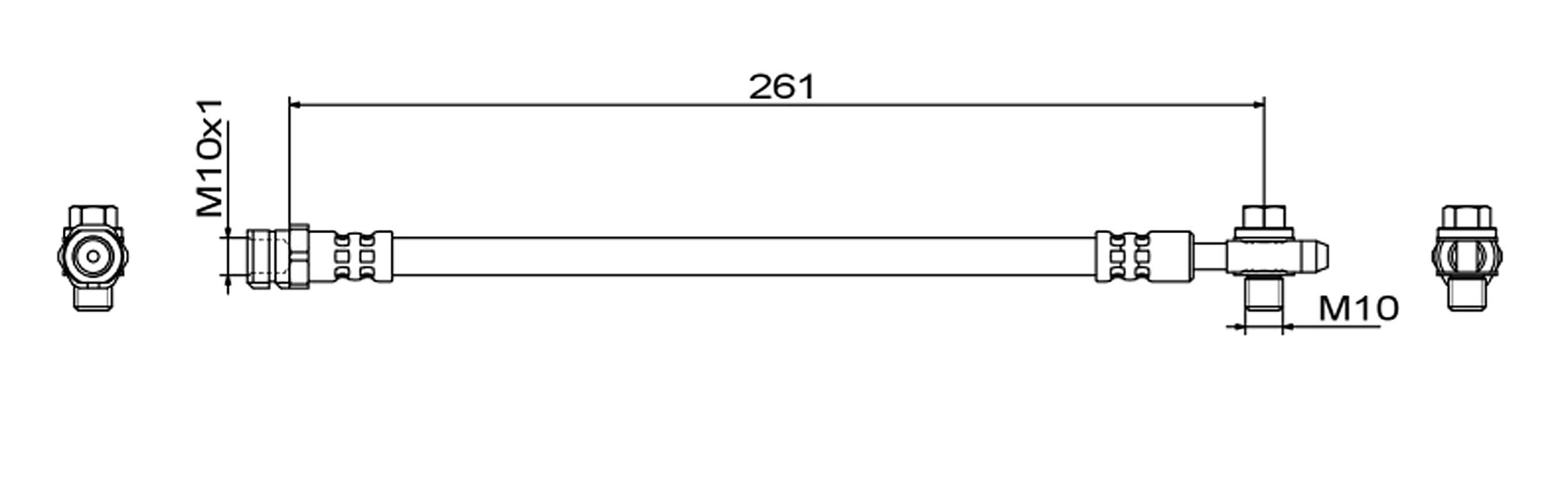 METZGER AUTOTEILE Bremseslange 4111829 Bagaksel højre for VW