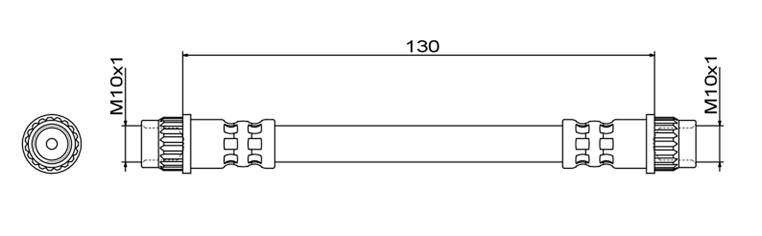 METZGER AUTOTEILE Bremseslange 4111837 Bagaksel højre for RENAULT