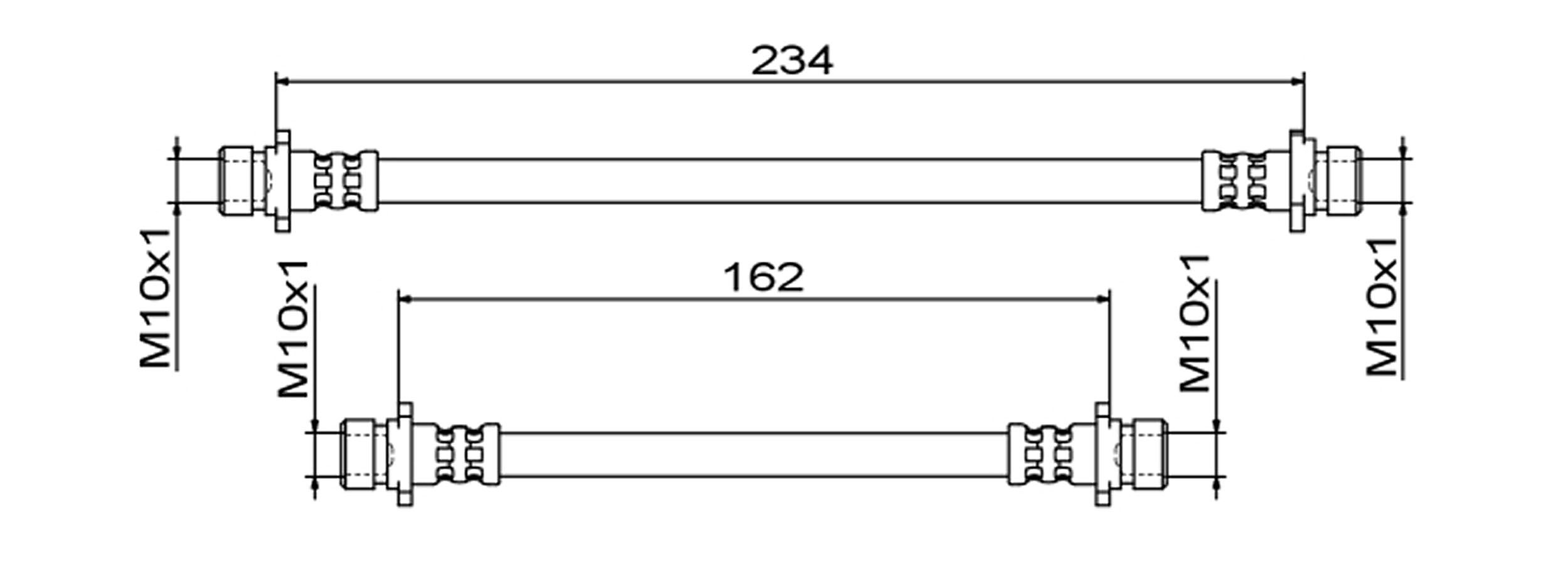 METZGER AUTOTEILE Bremseslange 4111861 Bagaksel højre for HONDA