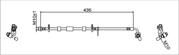 METZGER AUTOTEILE Bremseslange 4111928 venstre foraksel for OPEL GENERAL MOTORS
