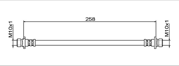 METZGER AUTOTEILE Bremseslange 4111942 på indersiden for HONDA