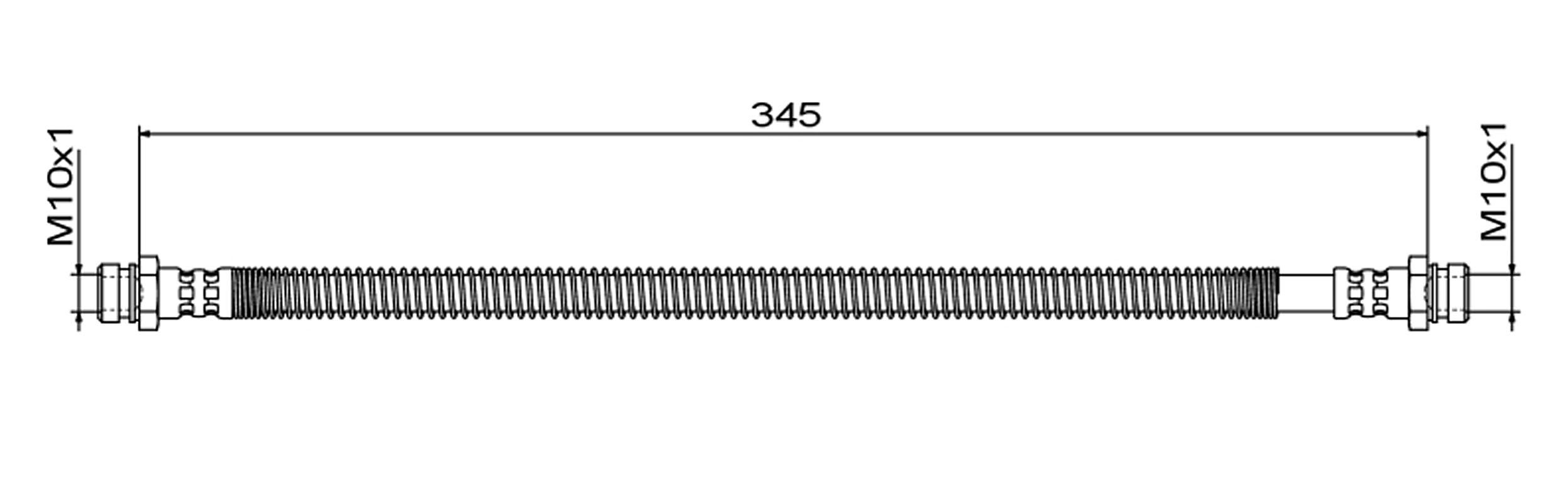 METZGER AUTOTEILE Bremseslange 4111881 på indersiden for KIA
