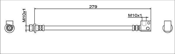 METZGER AUTOTEILE Bremseslange 4111943 på indersiden for HONDA