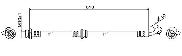 METZGER AUTOTEILE Bremseslange 4111946 højre foraksel for NISSAN