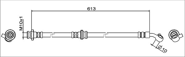METZGER AUTOTEILE Bremseslange 4111949 venstre foraksel for NISSAN