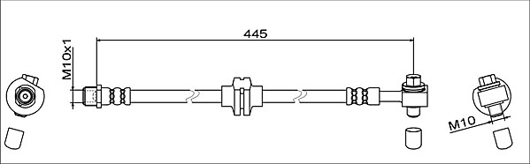 METZGER AUTOTEILE Bremseslange 4111952 højre foraksel for OPEL GENERAL MOTORS