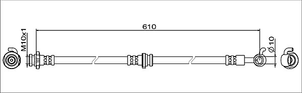 METZGER AUTOTEILE Bremseslange 4111961 venstre foraksel for NISSAN