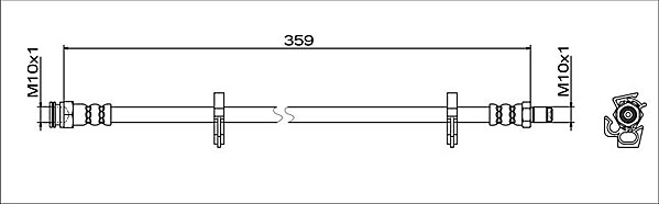 METZGER AUTOTEILE Bremseslange 4112051 højre foraksel for IVECO