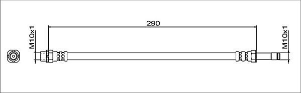 METZGER AUTOTEILE Bremseslange 4112057 Bagaksel højre for BMW