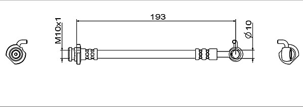 METZGER AUTOTEILE Bremseslange 4112005 ved bremsekaliber for NISSAN