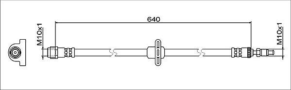 METZGER AUTOTEILE Bremseslange 4112083 højre foraksel for BMW